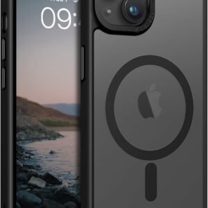 جراب مغناطيسي لموبايل ايفون 13 من ايليجو متوافق مع ماج سيف حماية مضاد للصدمات موبايل شفاف غير لامع مغناطيس قوي رفيع ابل 6.1 بوصة 2021 اسود