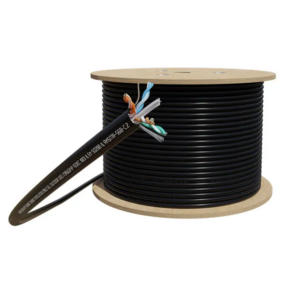 كيبل انترنت CAT6 خارجي 300 اسود(بالمتر)